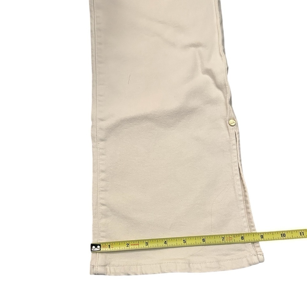 NWT MICHAEL KORS Split-Hem Cropped Flared Jeans / Bone Color / Size 4 - Picture 14 of 16